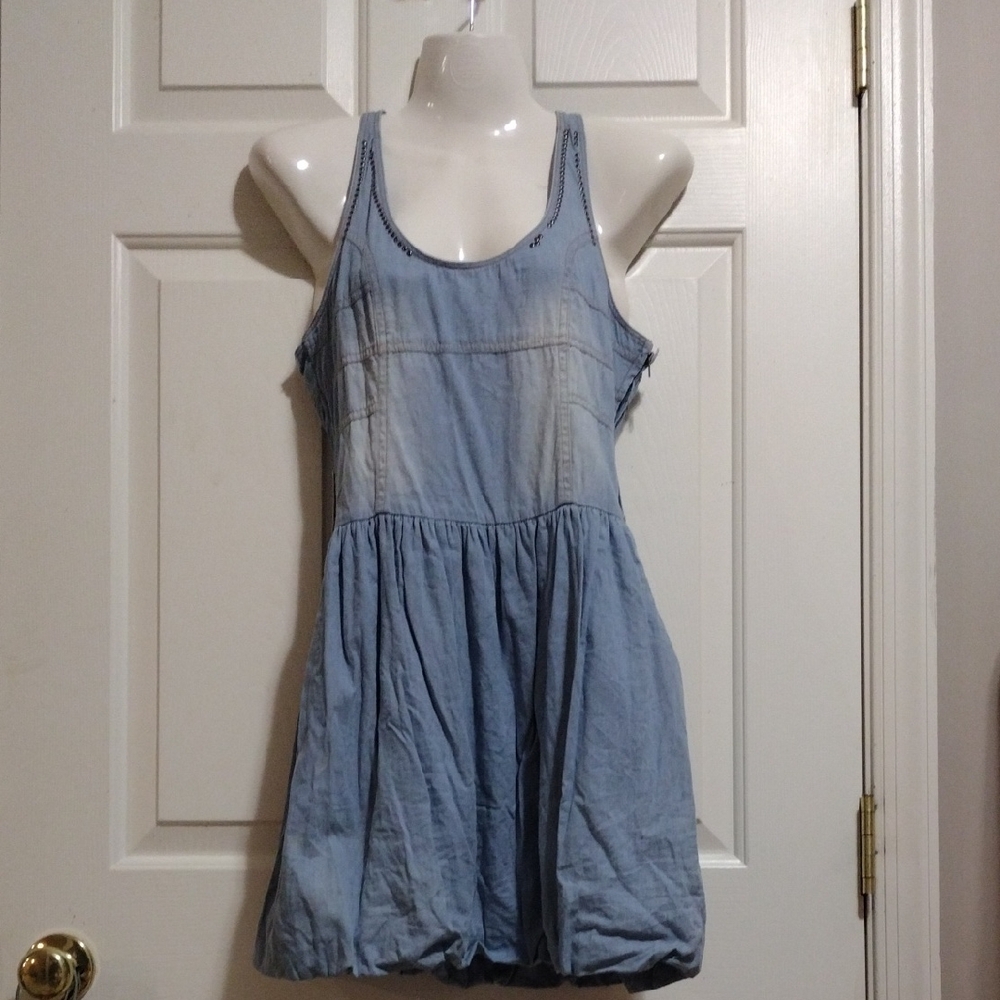 Mustard Seed Sky Blue Denim Dress Small